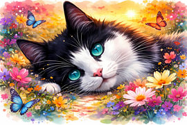 Cat amongst the flowers