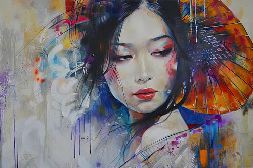 picturesque japanese portrait of woman