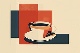 Coffee cup - Geometric abstraction by Poster Art Shop
