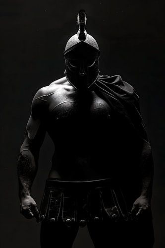 Homme en costume de spartiate