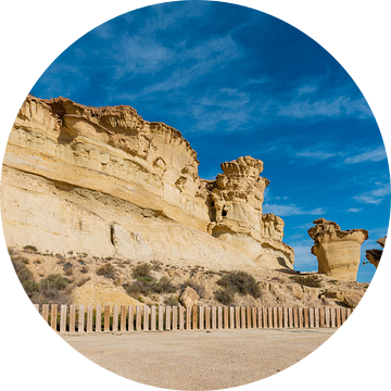 unieke erosie / zandsculpturen van Bolnuevo in Murcia, Spanje