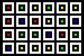 Nested | Center | 06x04 | N=02 | Random #01 | RGBY van Gerhard Haberern