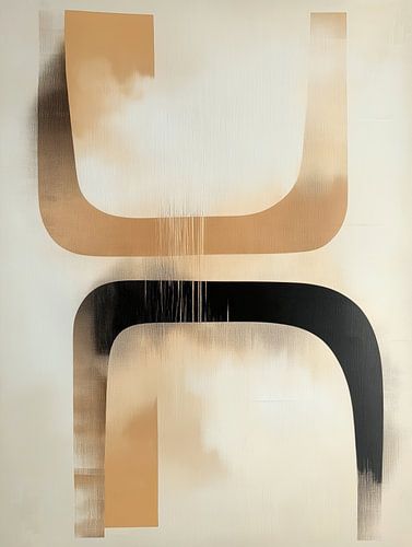 Abstract shapes in sand colours