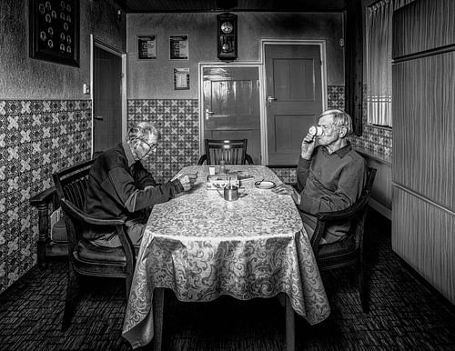 twee boeren aan tafel van stan van der sluis