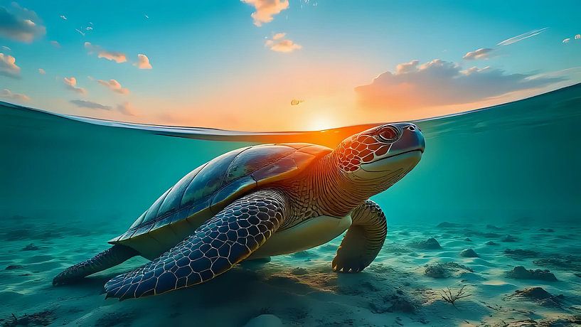 Zeereis bij zonsondergang van Jean Pierre