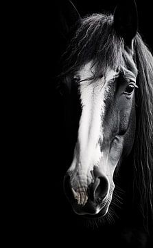 Portretfoto van een paard van Thilo Wagner