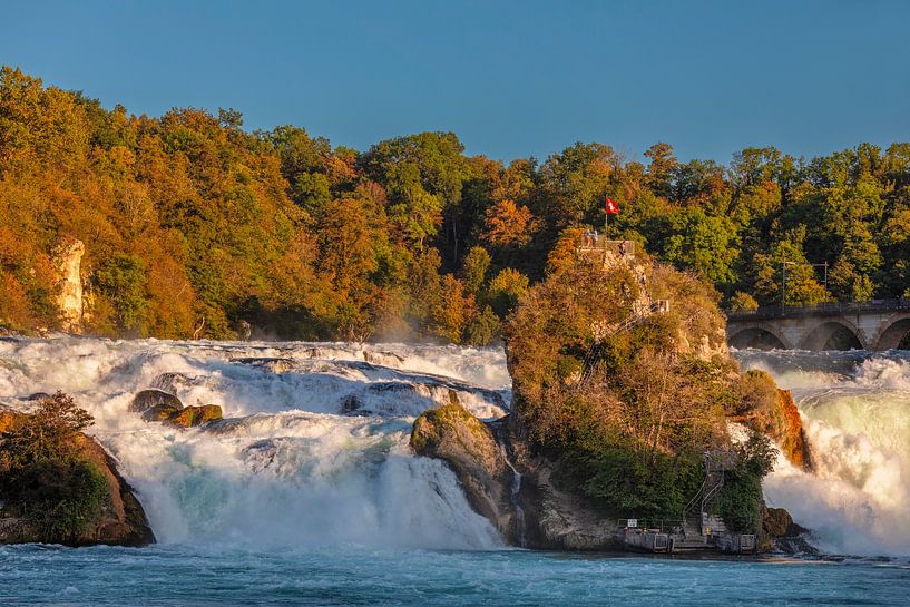 Chutes du Rhin de Schaffhouse au coucher du soleil par Markus Lange