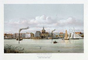 Christiaan Bos, Blick auf das Groothoofd-Tor in Dordrecht, 1845 - 1918
