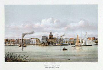 Christiaan Bos, Blick auf das Groothoofd-Tor in Dordrecht, 1845 - 1918