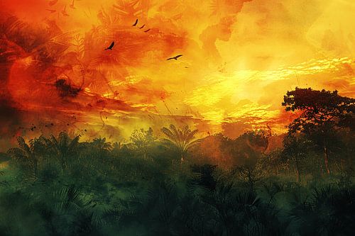 Junglezon in impressionistische stijl