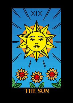 Die Sonne Tarotkarte XIX Spirituelle Wanddeko Kunstdruck von Millennial Prints
