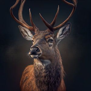 Porträt eines Hirsch Illustration