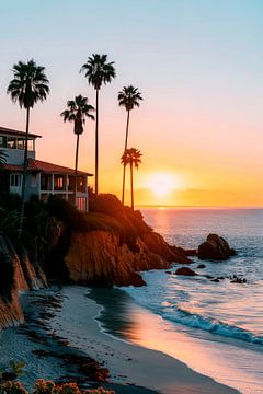 Laguna Beach bij zonsopgang van Philippe HUGONNARD