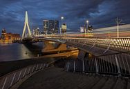 Erasmusbrug met verkeer - Rotterdam van Paul De Kinder thumbnail