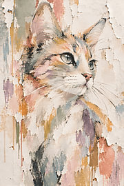 Katze in natürlichen Farben von FoXo Art