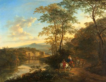 Italiaans landschap met de Ponte Molle, Jan Both, 1640 - 1652