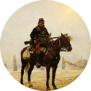 Edouard Detaille, gewonde Franse huzaar, 1874