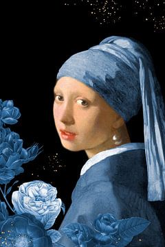 Meisje met de parel - Blue edition van Gisela- Art for You