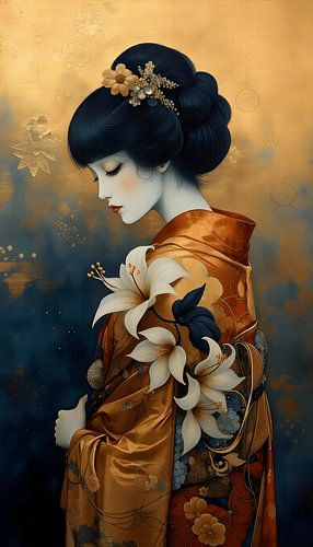 De bloemige harmonie geisha