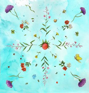 Mandala de fleurs sur keanne van de Kreeke
