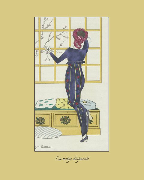 La neige disparaît - japanese fashion art deco print by NOONY