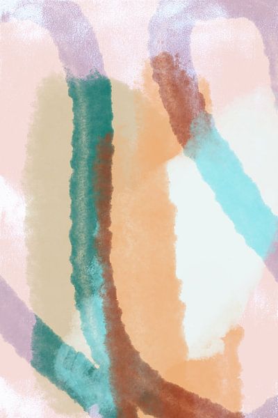 Abstrakte Kunst in hellen Pastellfarben Nr. 7 von Dina Dankers