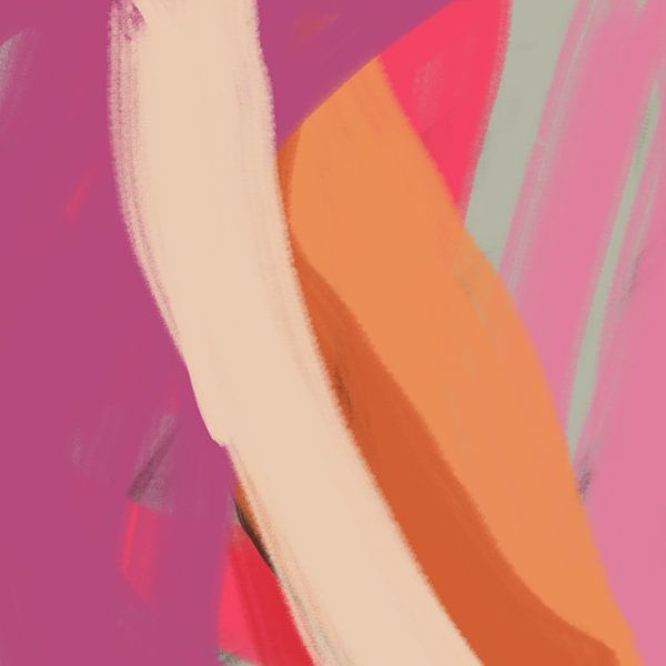 Colorful modern abstract art in neon and pastel colors no. 10 by Dina Dankers