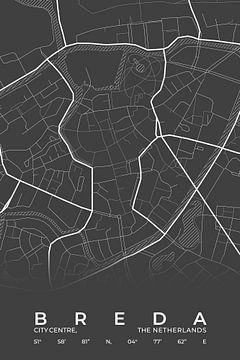 City map of Breda by Walljar