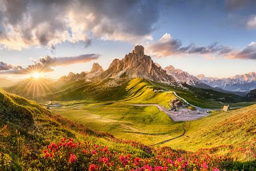 Berglandschap in de Alpen in Zuid-Tirol