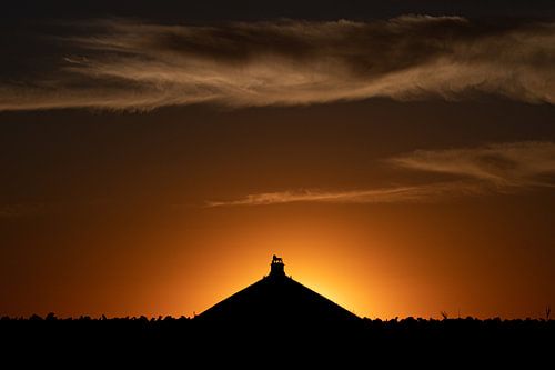 zonsondergang bij de Leeuw van Waterloo