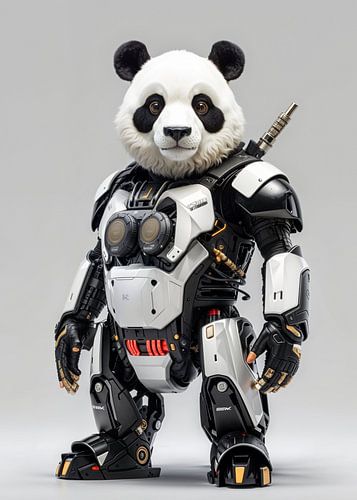 robotpanda met volledige uitrusting