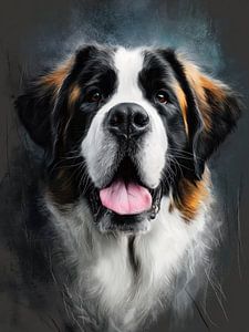 Saint Bernard Dog Portrait #dog