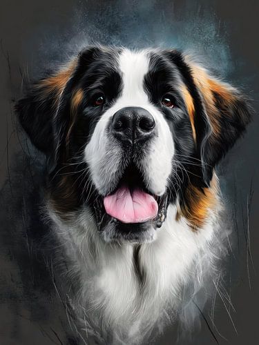 Sint Bernard Hondenportret #hond