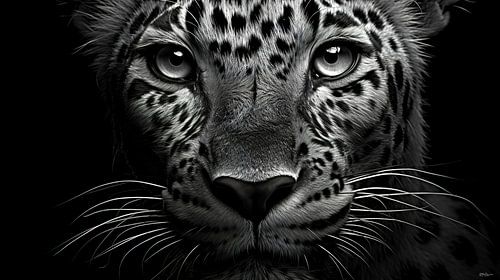 wilde dieren in zwart-wit