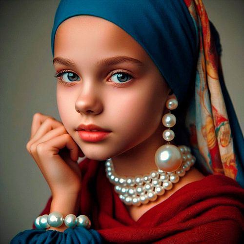 Mädchen mit Perlen