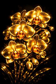 Golden orchids in all their luxurious splendour by ButterflyPix
