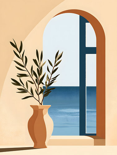 Mediterraans olijvenraam
