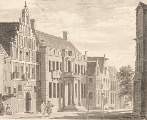 Gezicht op het Grote Kerkhof te Deventer