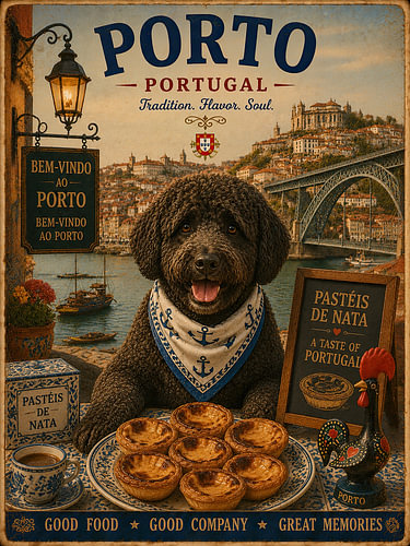 Portugese waterhond in Porto