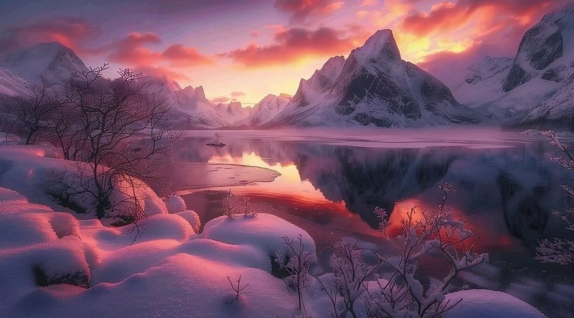 Mystiek lichtspel van fernlichtsicht