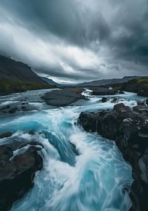 Dunkle Wolken, wildes Wasser