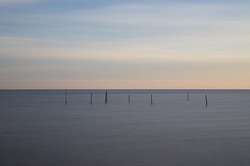 Zonsondergang Visnetten in het IJsselmeer!