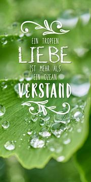 Worte der Weisheit: Ein Tropfen Liebe ist mehr ... Blaise Pascal von Christian Müringer