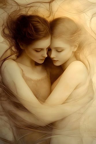 Een tedere omhelzing in dromenland