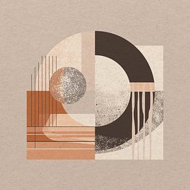 Dialog von Kreis und Linie im stillen Raum der Formen I von Mixed media vector arts