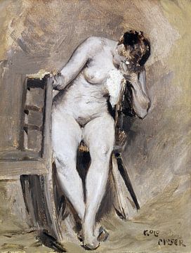 Weiblicher Akt im Atelier, Koloman Moser, 1892 von Atelier Liesjes
