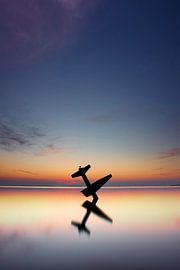 Calm sunset at monument to the Allies by Laura Krol