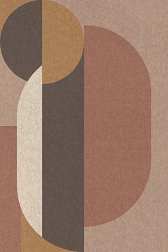 Retro Geometric Shapes in Earth tones no. 4 by Dina Dankers