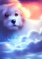Cute dog shaped cloud