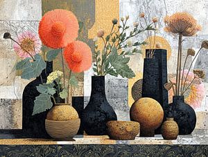 Blumen und Vasen | Moderne Eleganz mit farbenfrohen Blumen